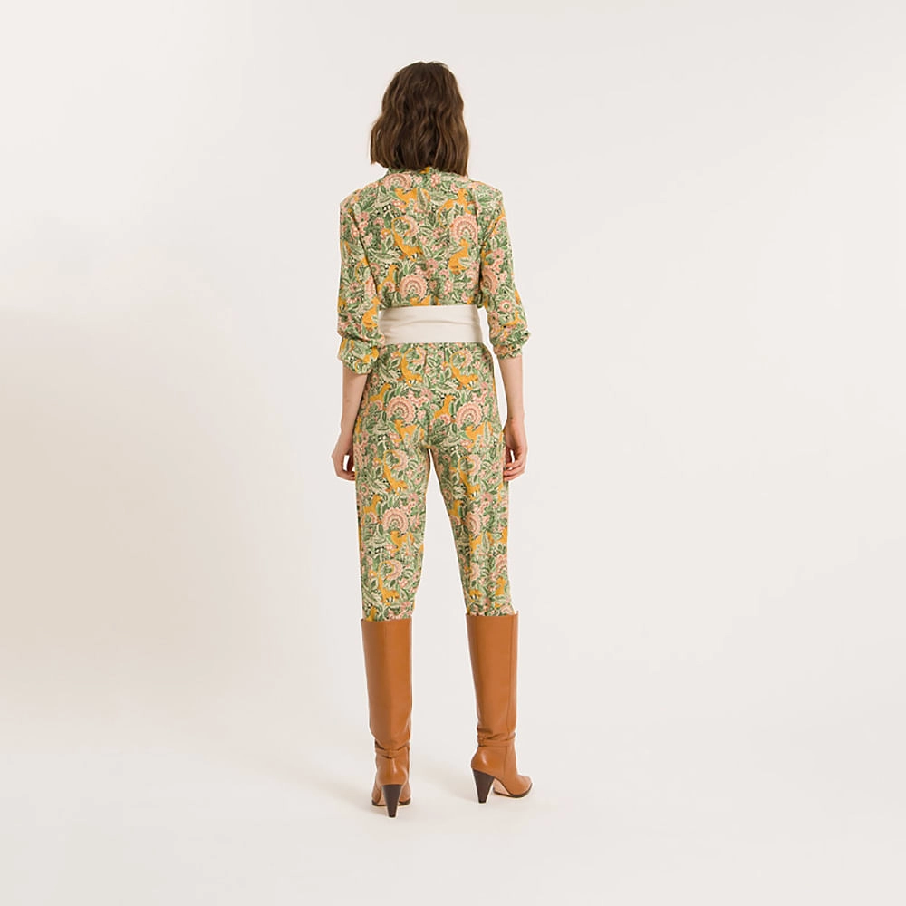 Calça Seda Tiger Bloom Lena - Tiger Bloom/40