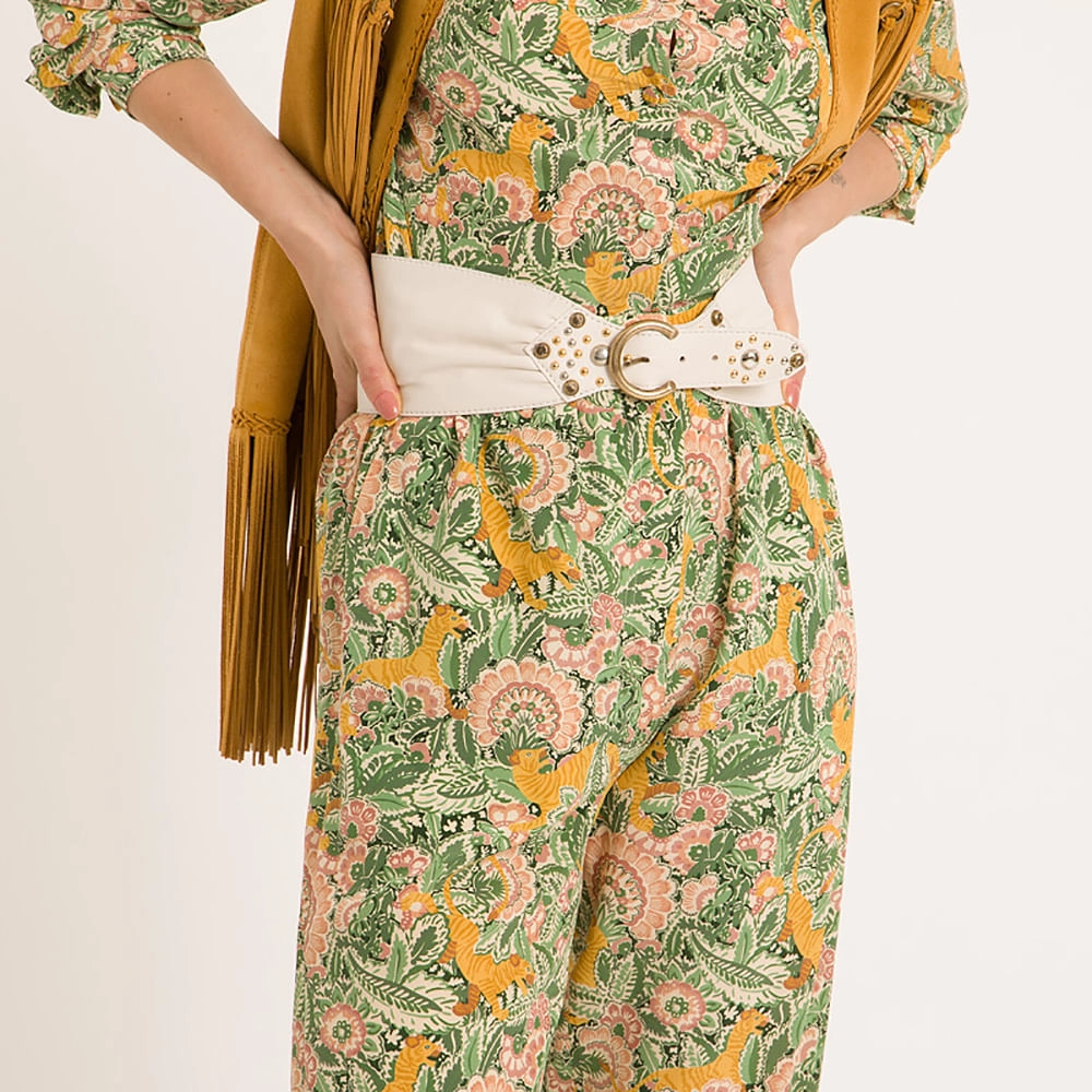 Calça Seda Tiger Bloom Lena - Tiger Bloom/40