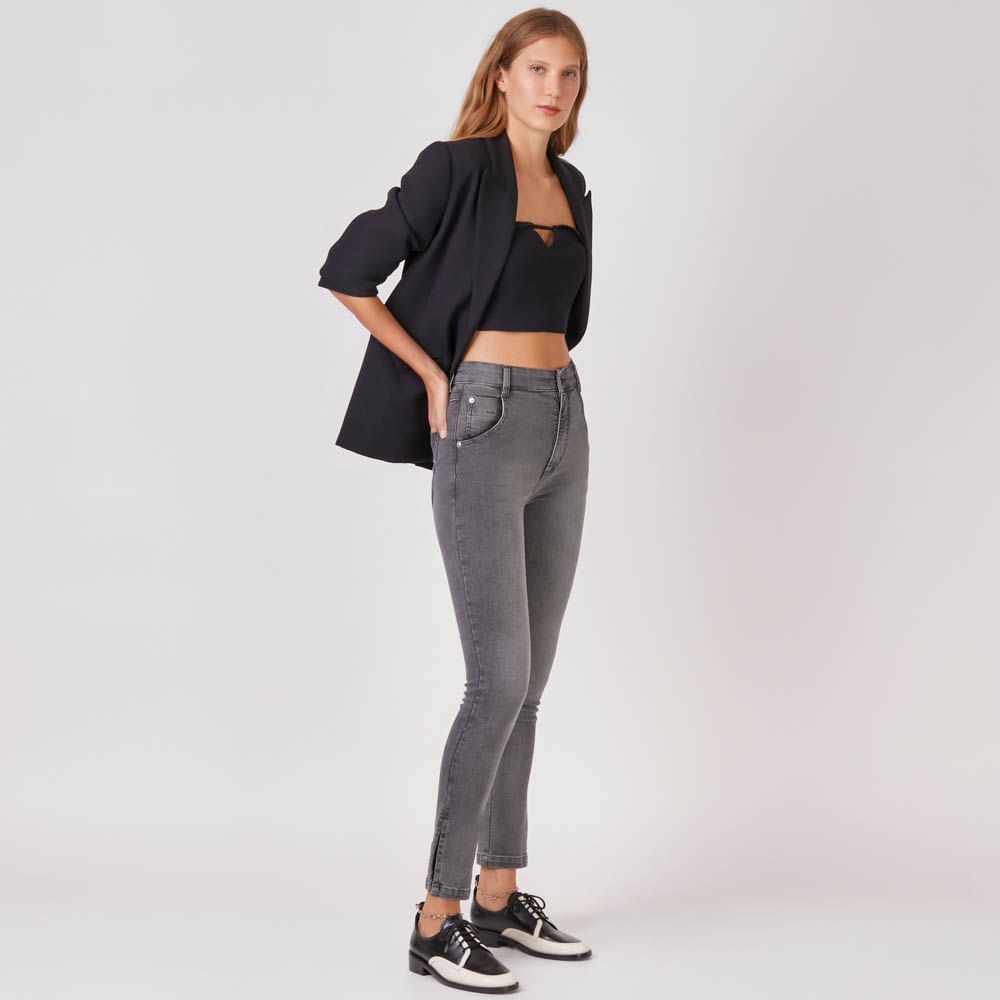 Calça Denim Georgia - Cinza Medio/34