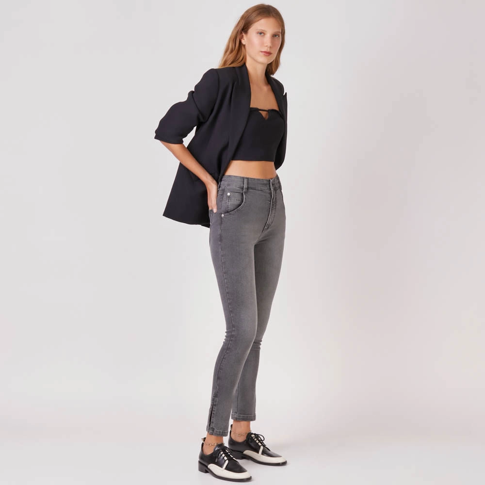 Calça Denim Georgia - Cinza Medio/34