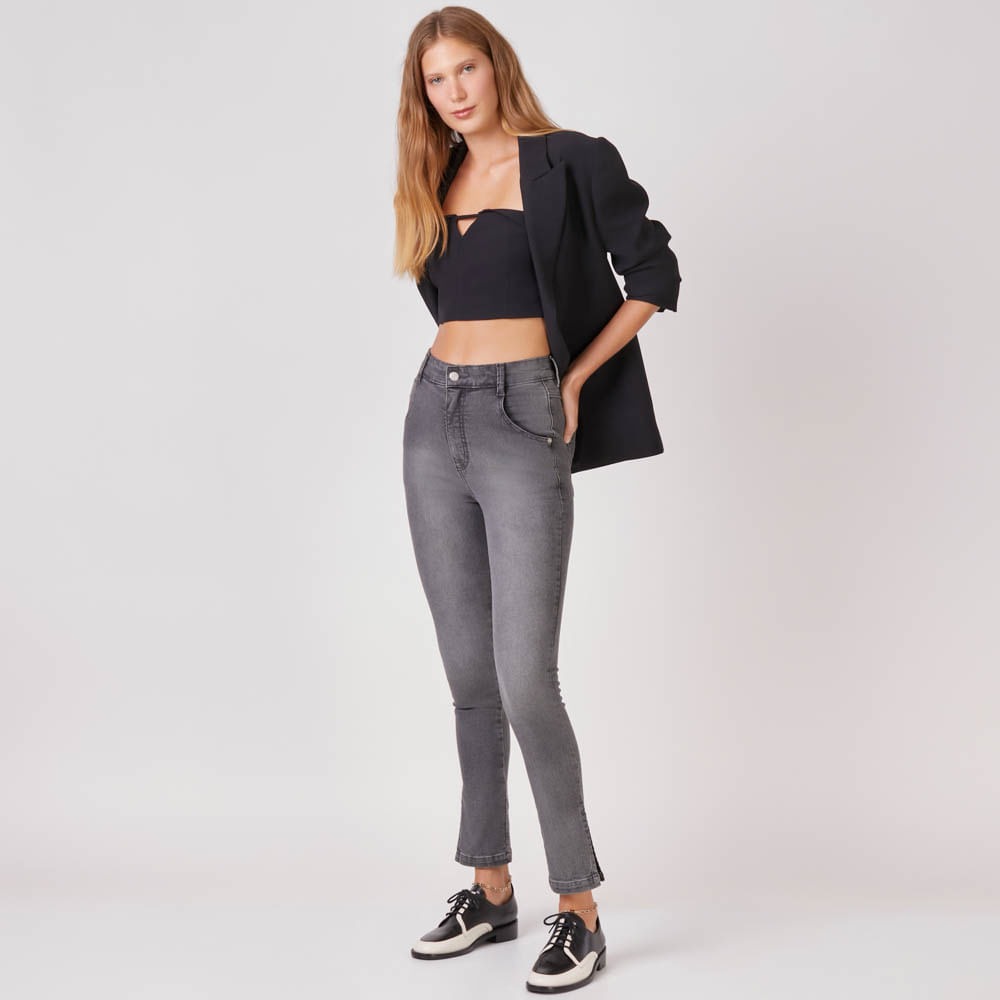 Calça Denim Georgia - Cinza Medio/34
