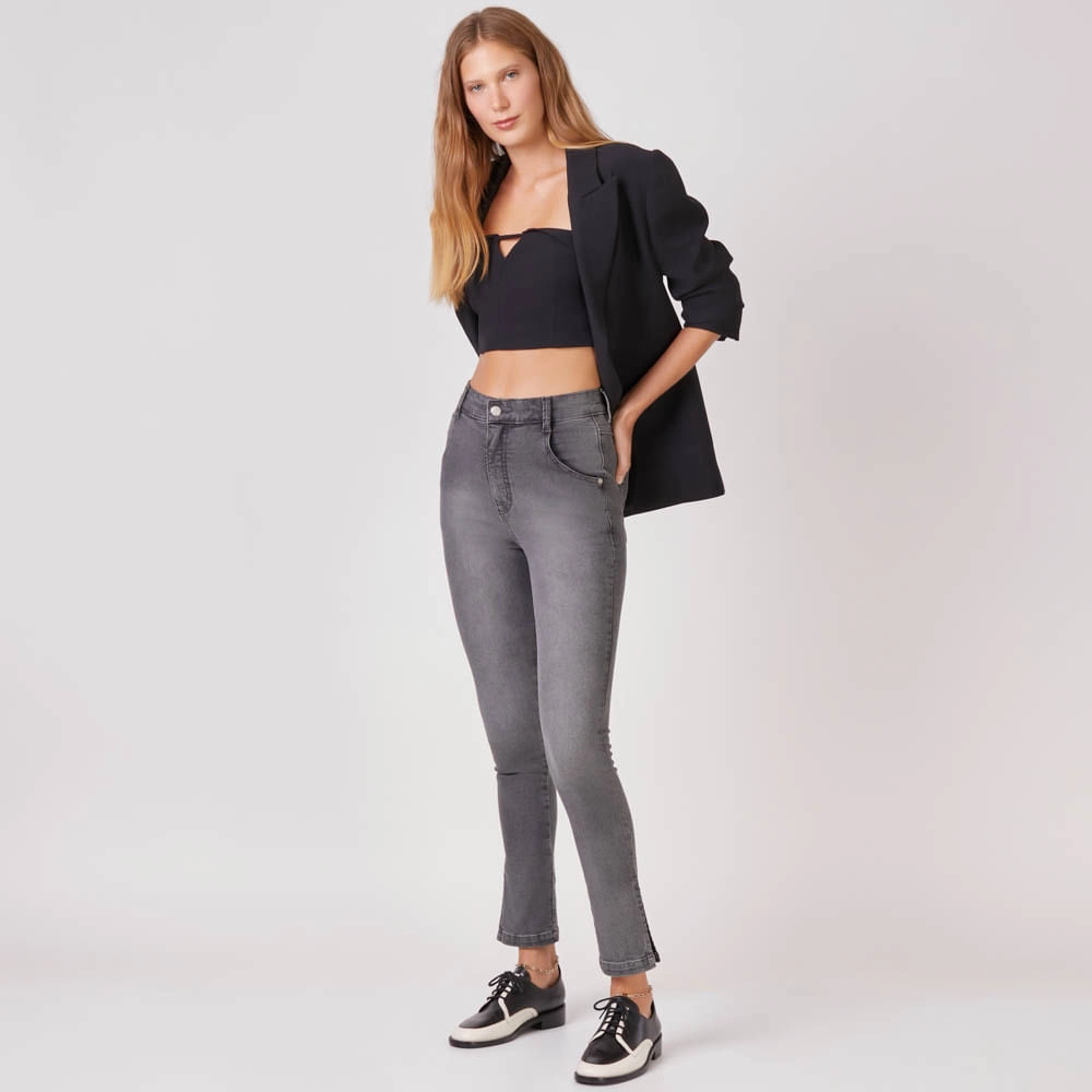 Calça Denim Georgia - Cinza Medio/34