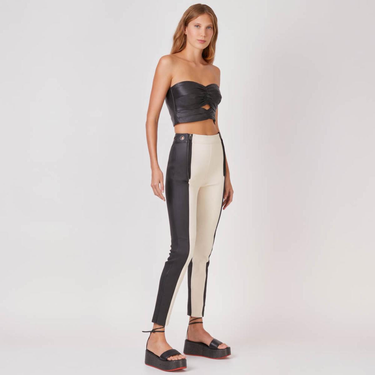 Calça Couro Stretch Ziah Calça Couro Stretch Ziah