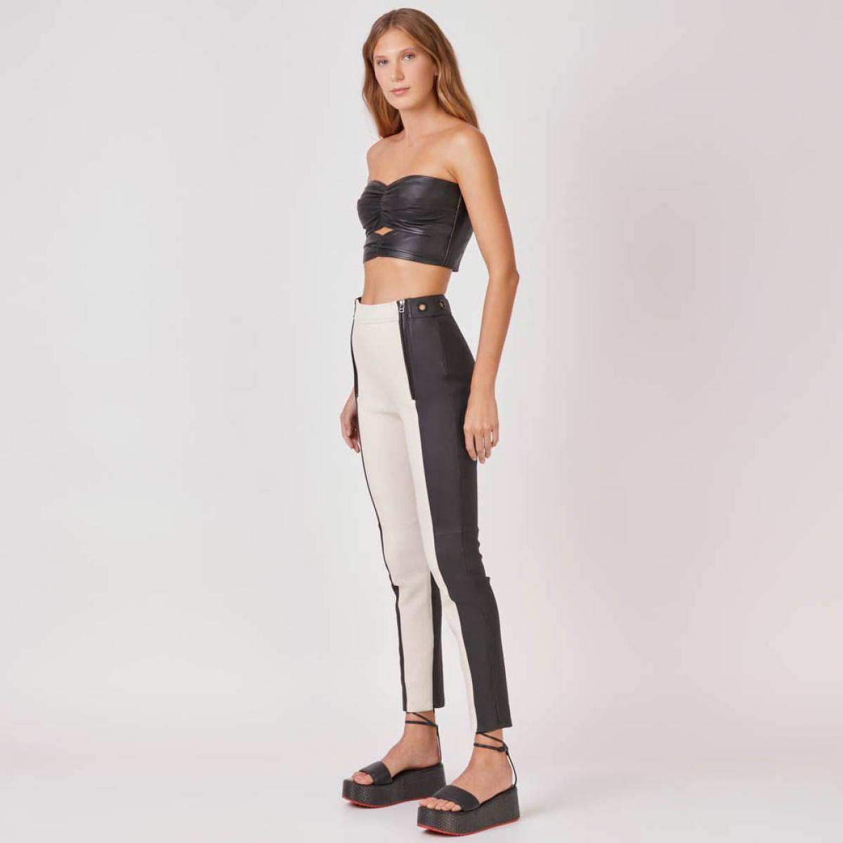 Calça Couro Stretch Ziah Calça Couro Stretch Ziah