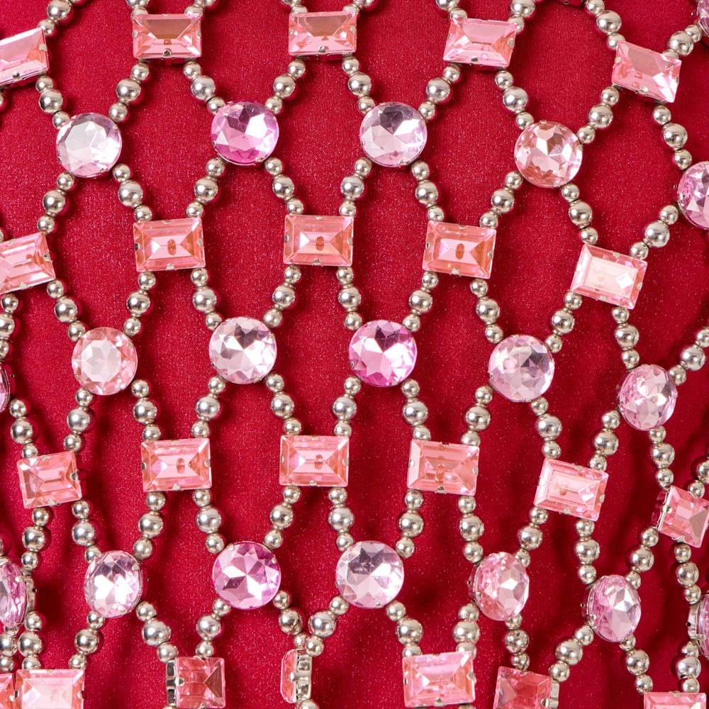 Top Cristais Rosa Gansho