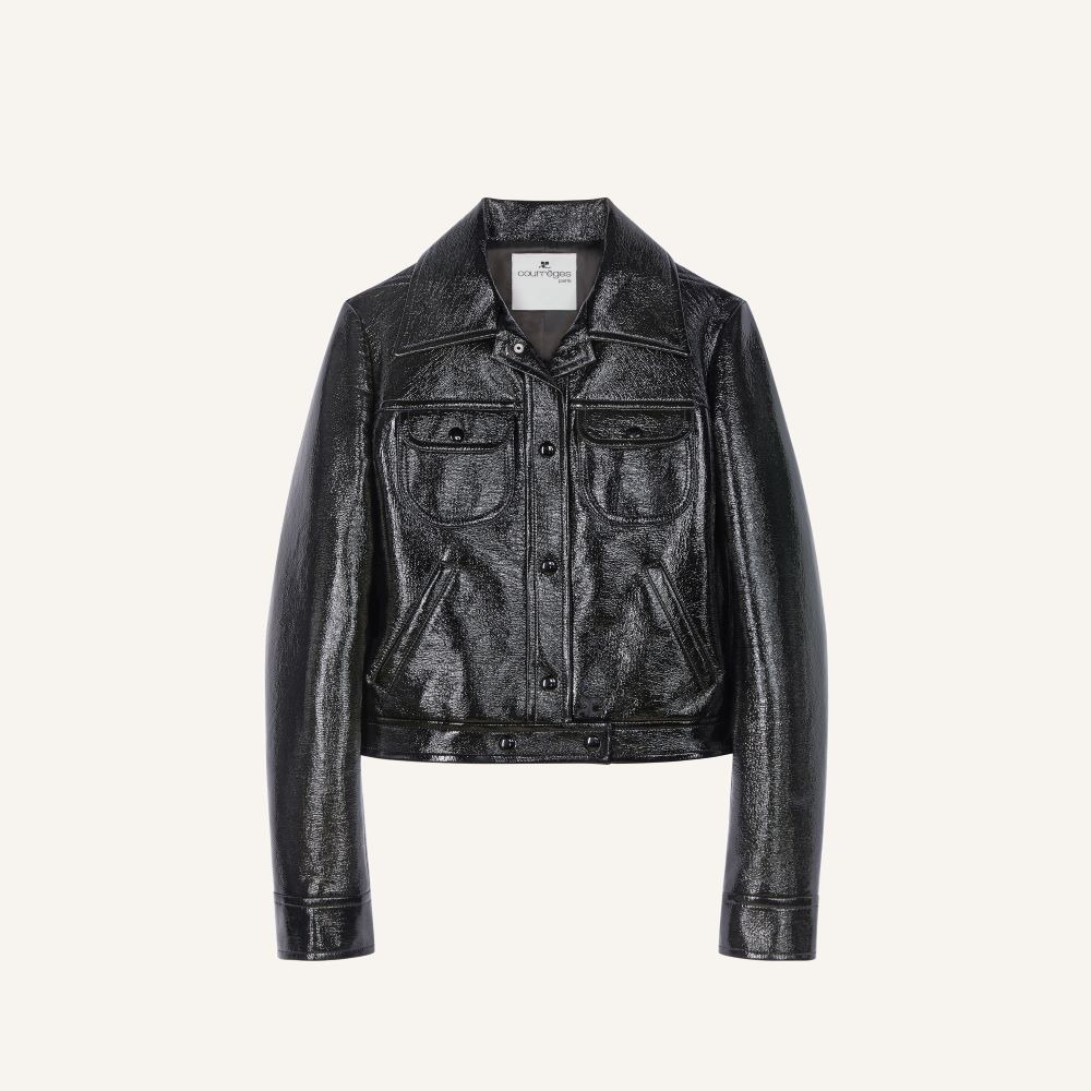 Jaqueta Assinatura de Vinil Courrèges