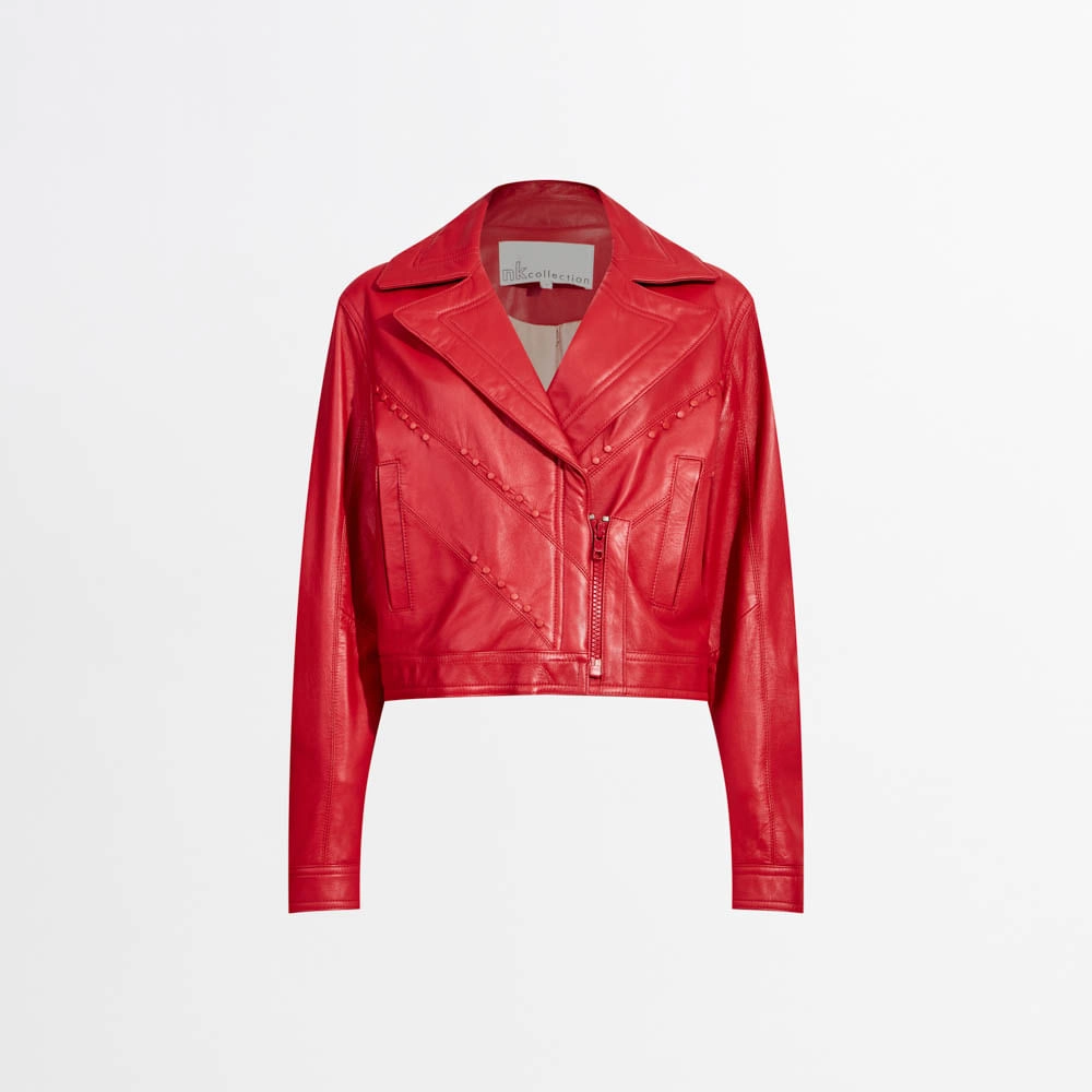 Jaqueta Couro Heart Chloe - Vermelho Fire/42