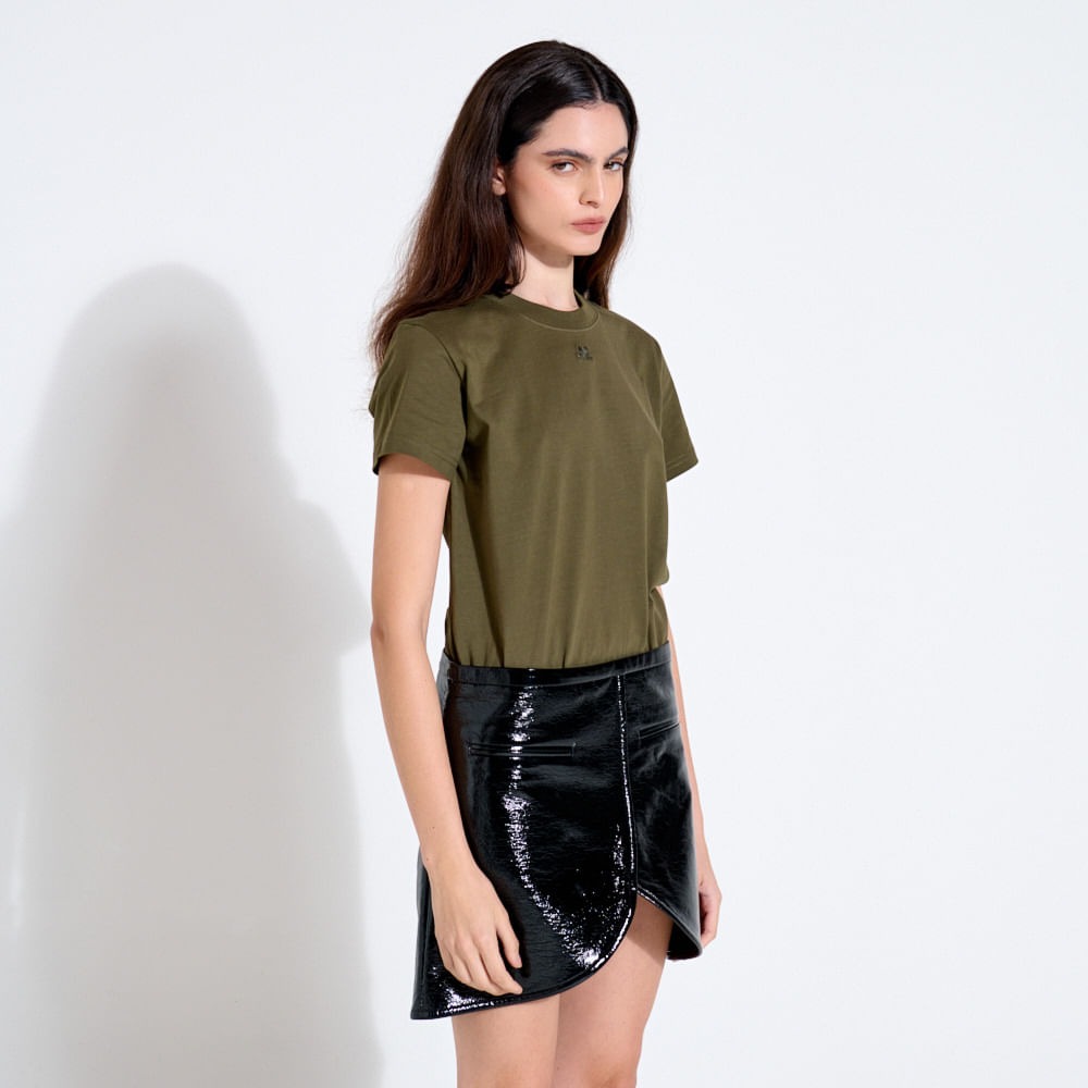 Mini Saia Ellipse Vinil Courrèges