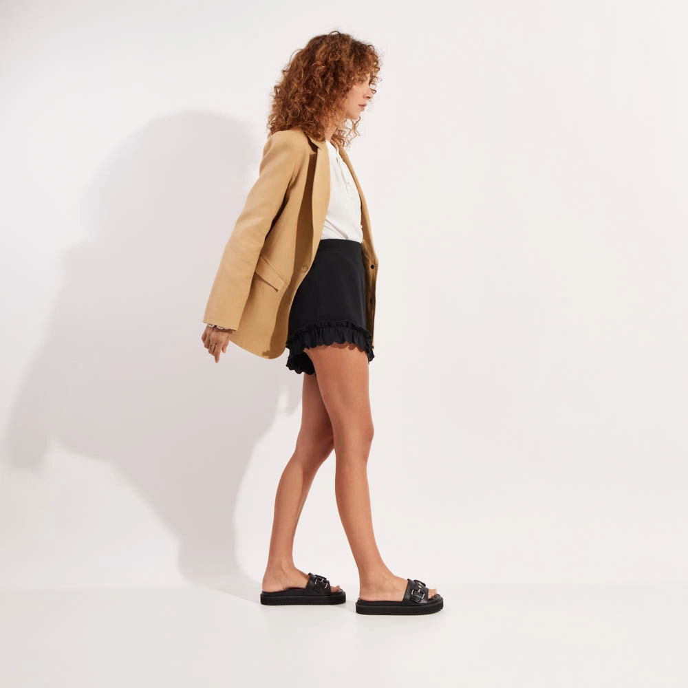 Shorts Crepe de Seda Mel