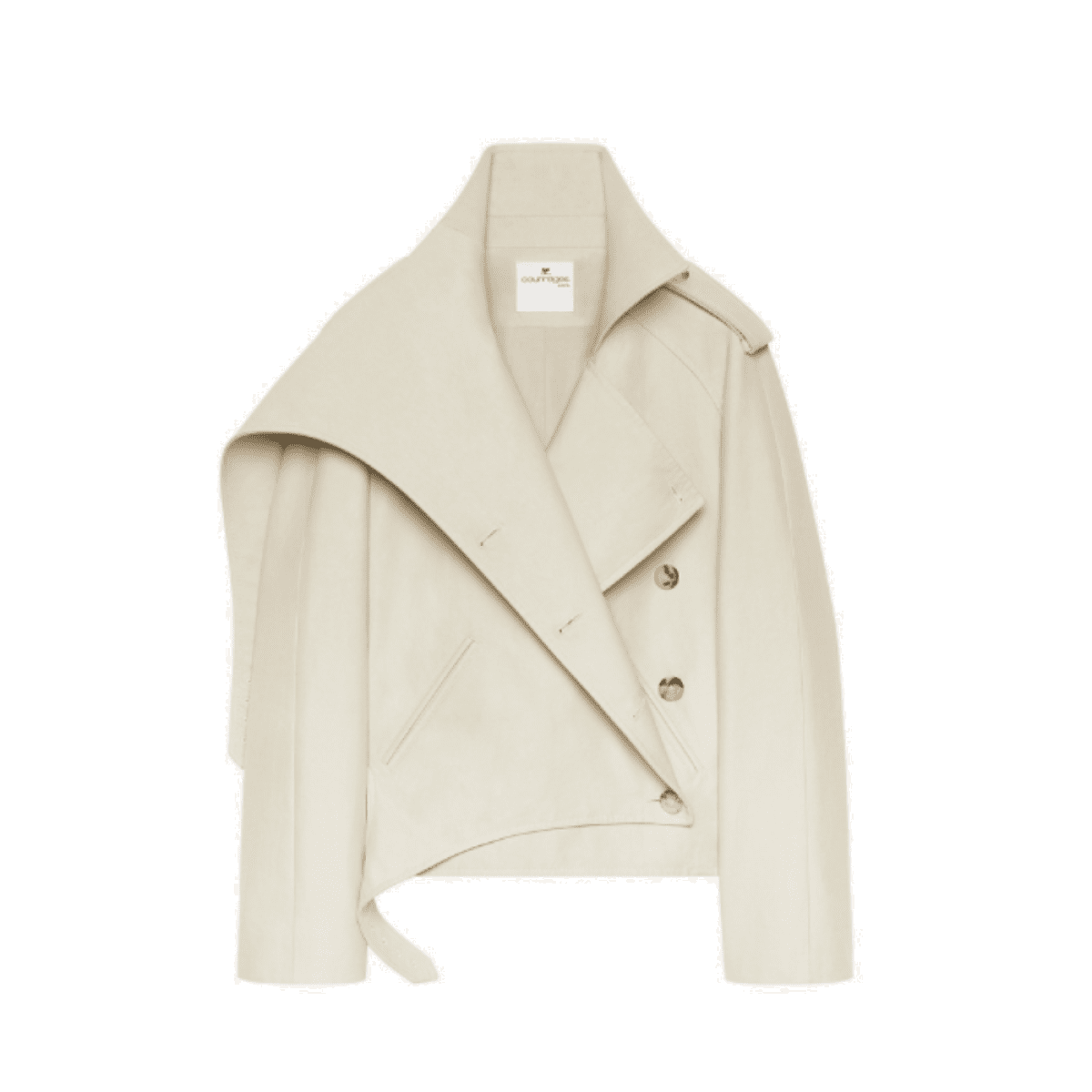 Trench Coat Oblique Curto Courrèges