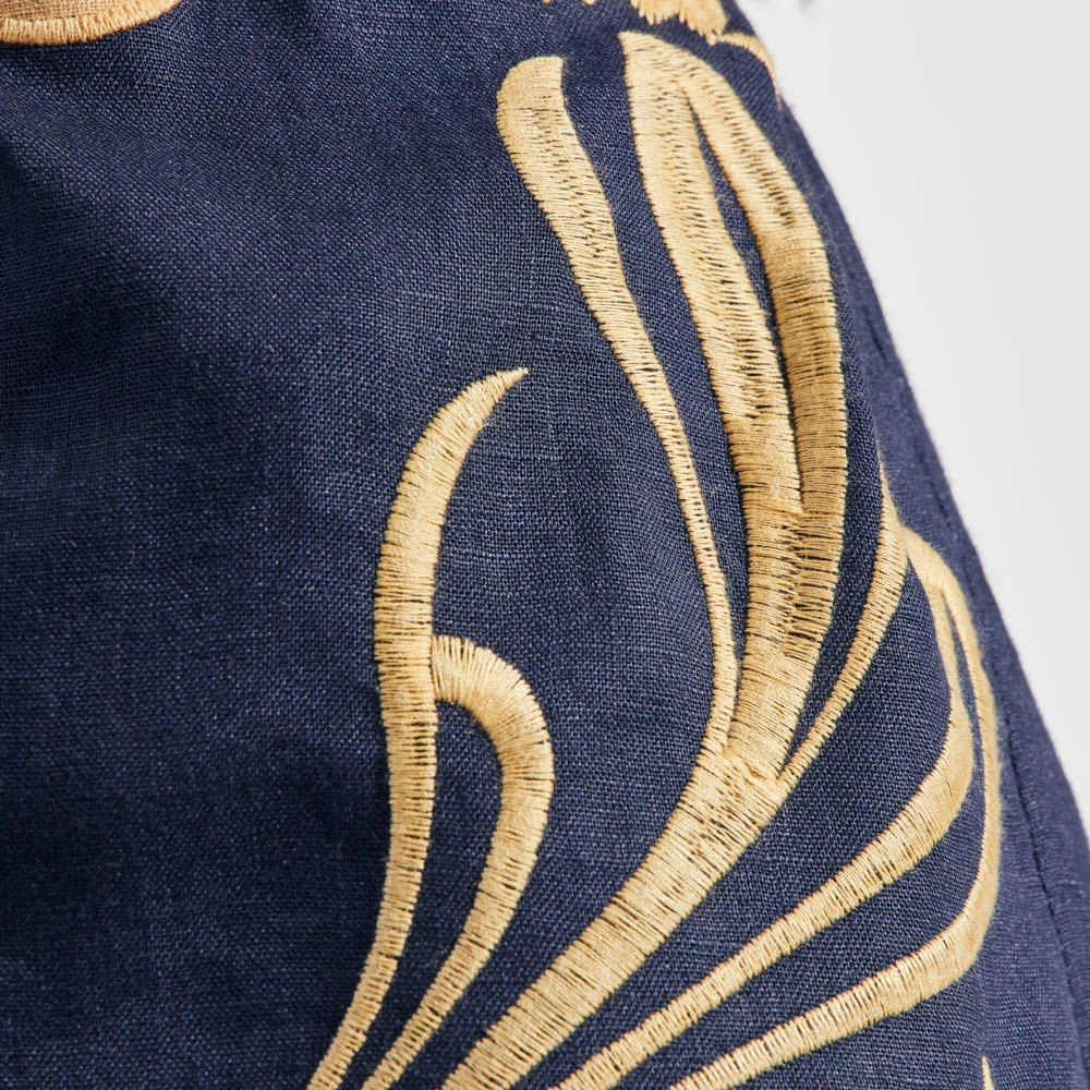 Vestido Linho Bordado Zizi