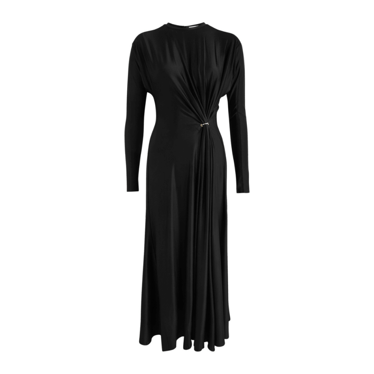 Vestido Manga Longa Drapeado Rabanne Vestido Manga Longa Drapeado Rabanne