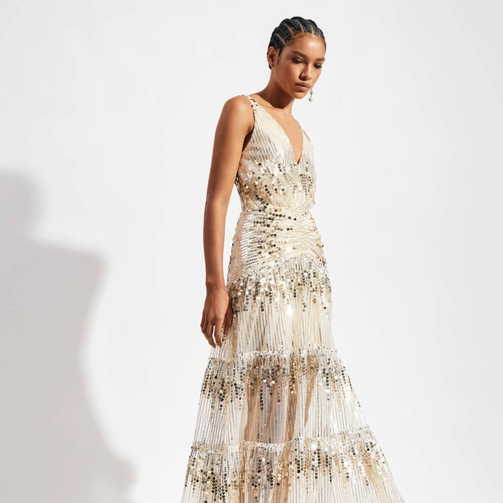 Vestido Paetê Music Paula