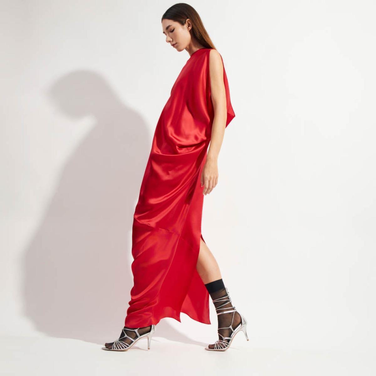 Vestido Torção Seda Francesca
