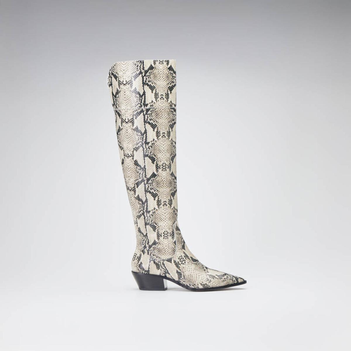 Bota Couro Python Aline