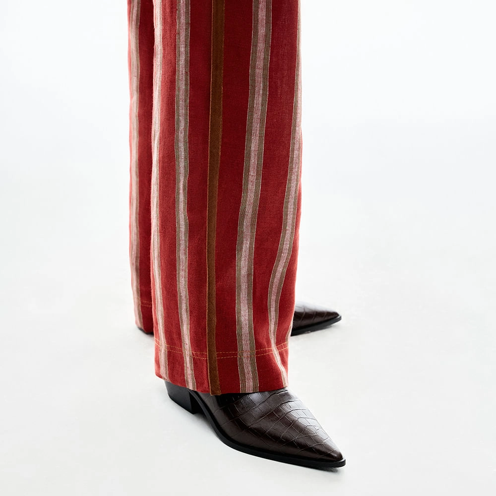 Calça Linho Risca Catia