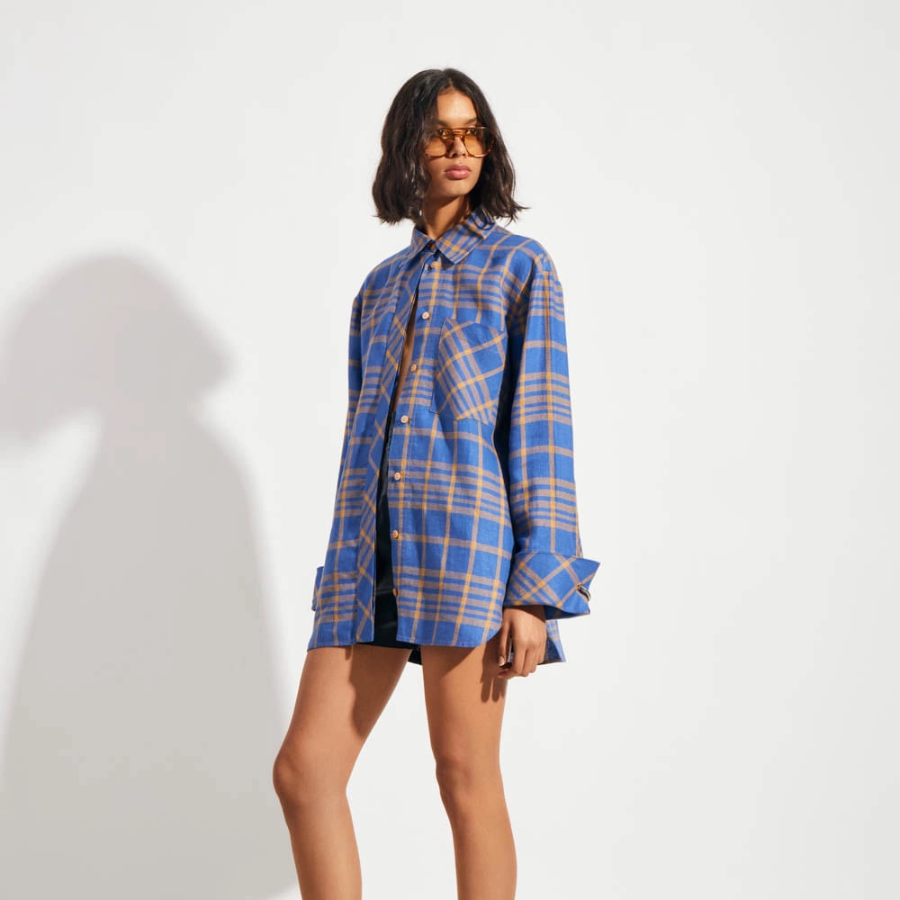 Camisa Linho Xadrez Maisa