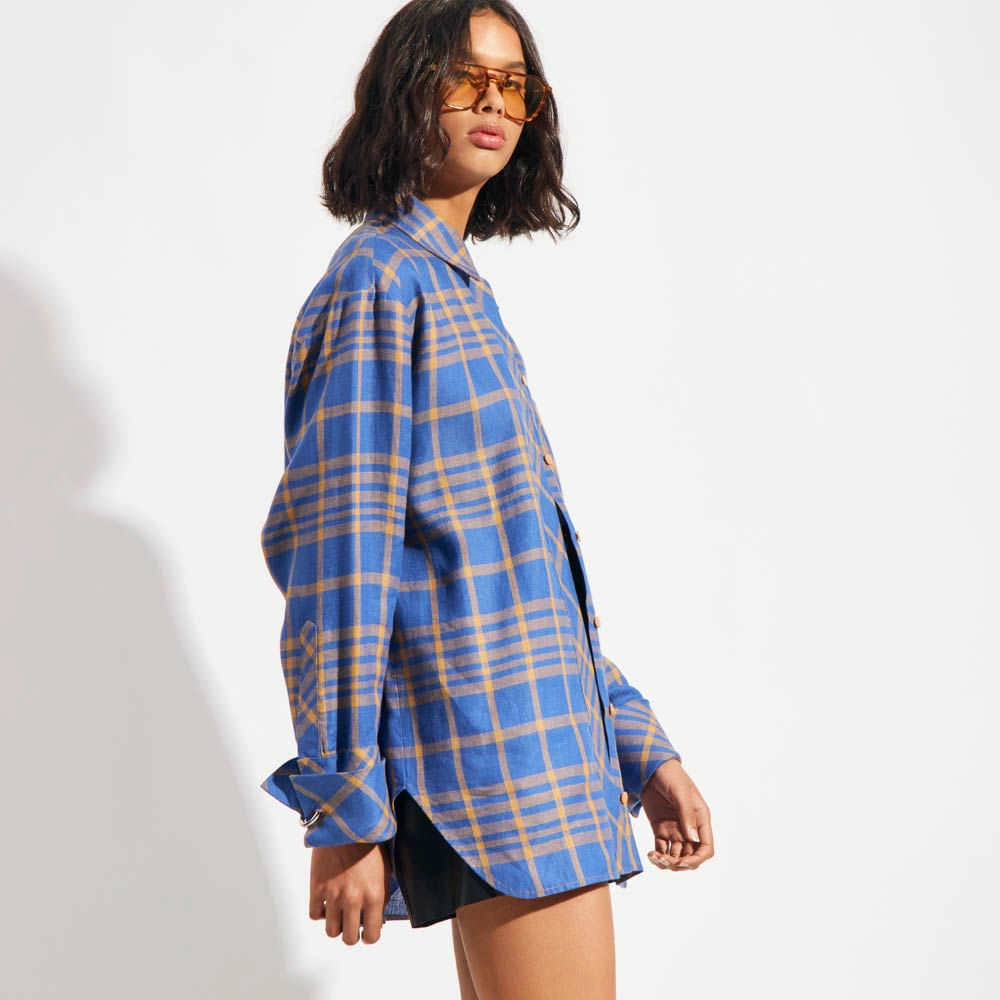 Camisa Linho Xadrez Maisa