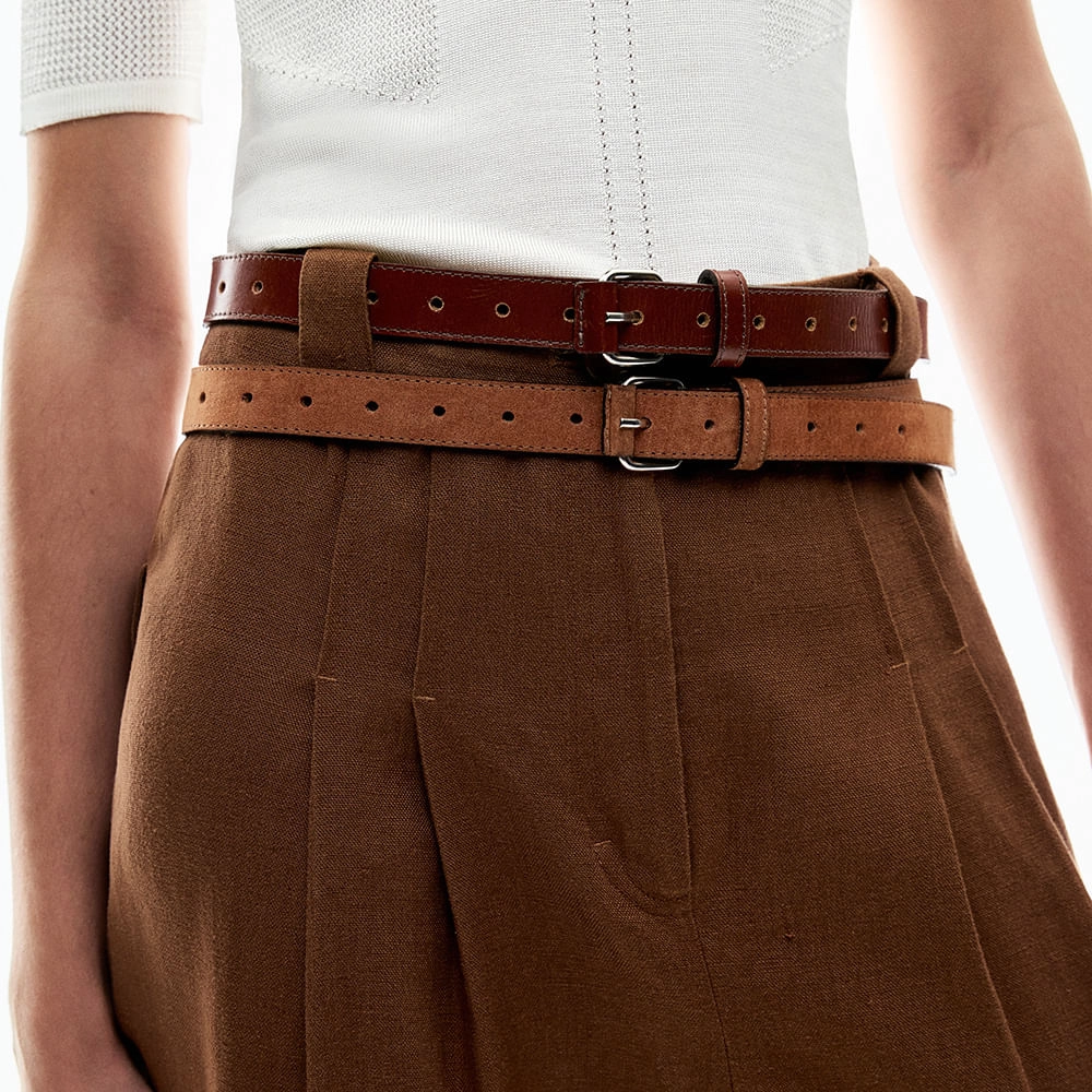 Cinto Couro Duo Blue