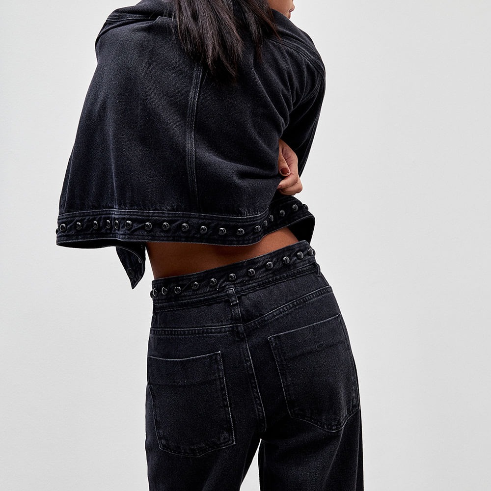 Jaqueta Black Denim Bianca