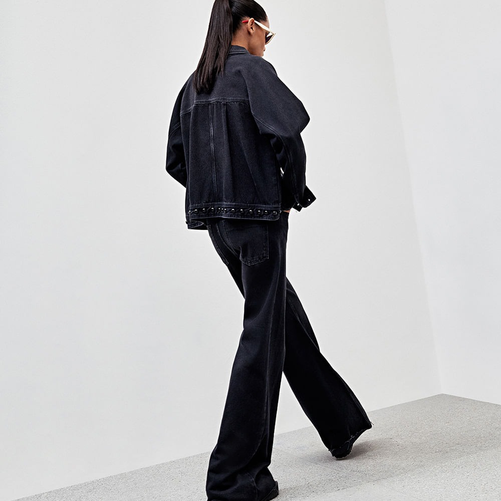 Jaqueta Black Denim Bianca