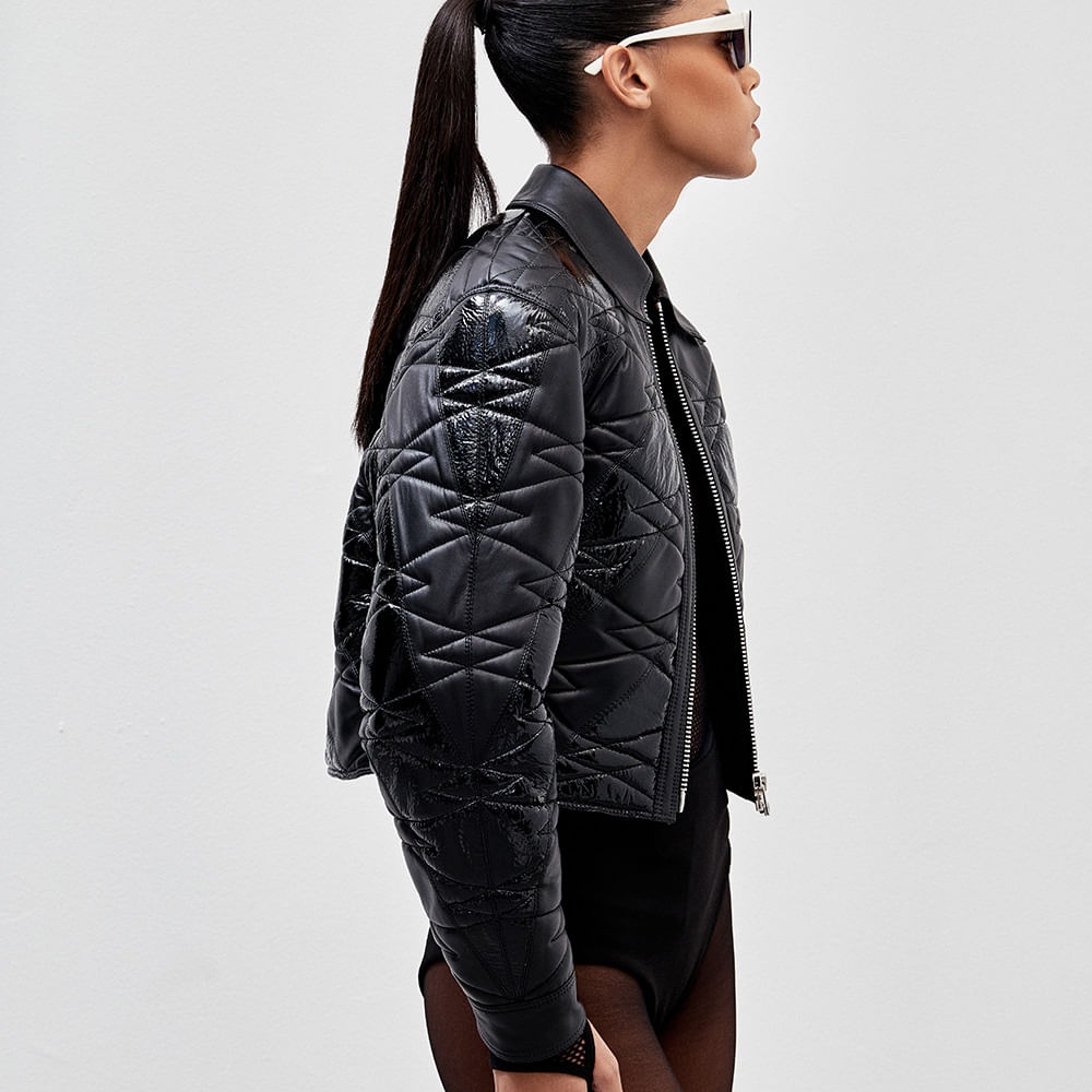 Jaqueta Couro Pesponto Roy