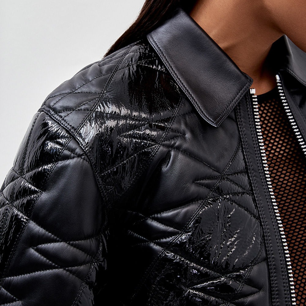 Jaqueta Couro Pesponto Roy