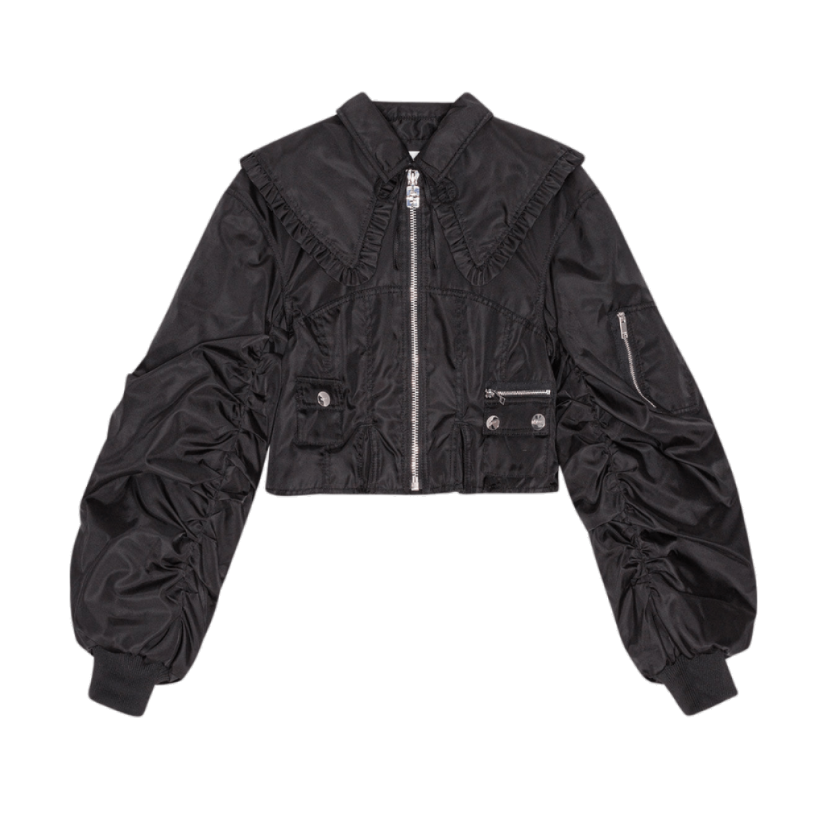 Jaqueta Duchesse Nylon Fitted Ganni