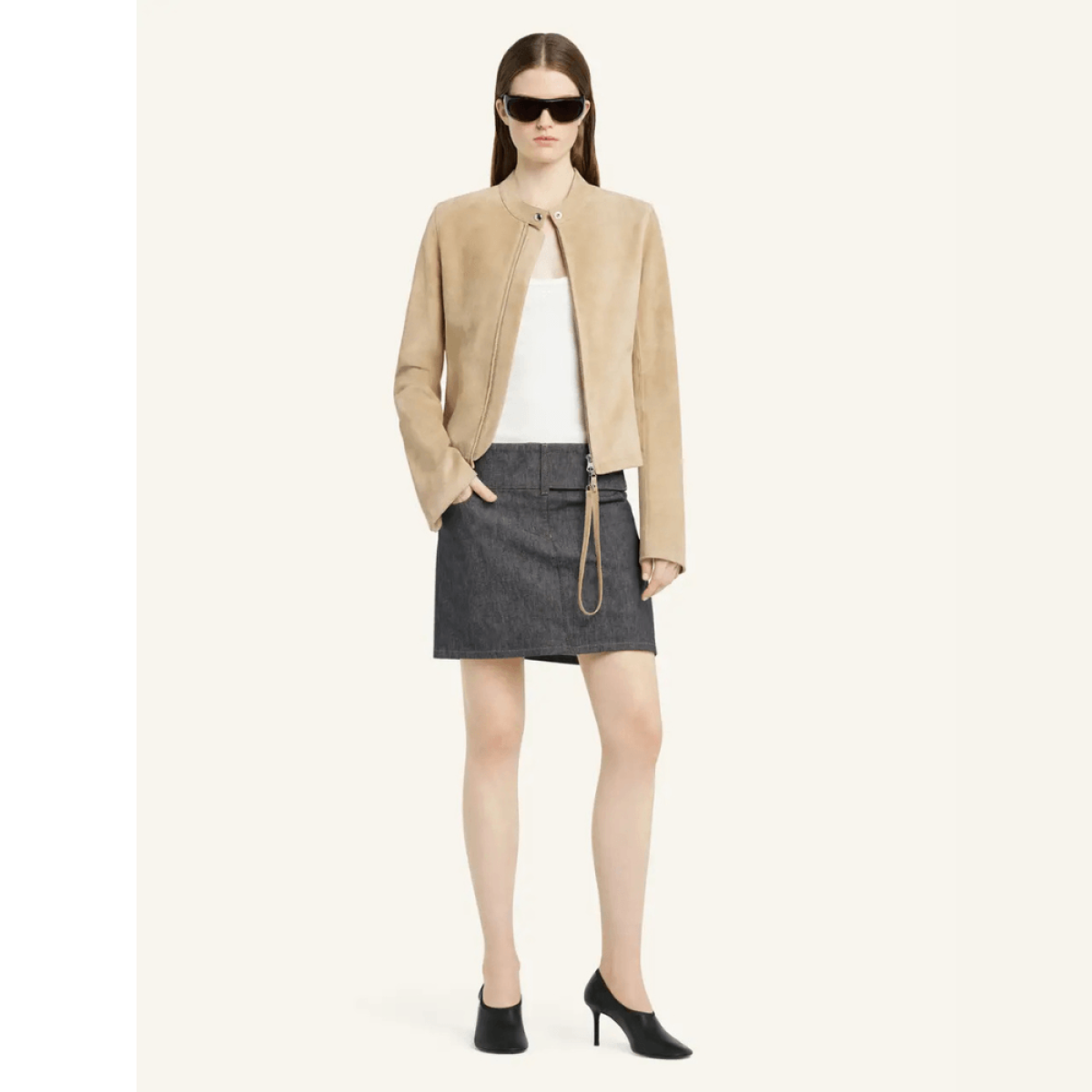 Jaqueta Zipped Leather Biker Courrègess Jaqueta Zipped Leather Biker Courrègess