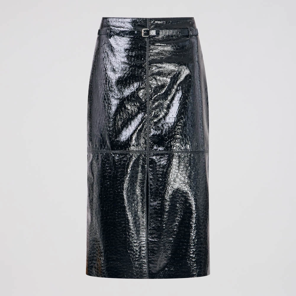 Saia Couro Lunar Vanessa