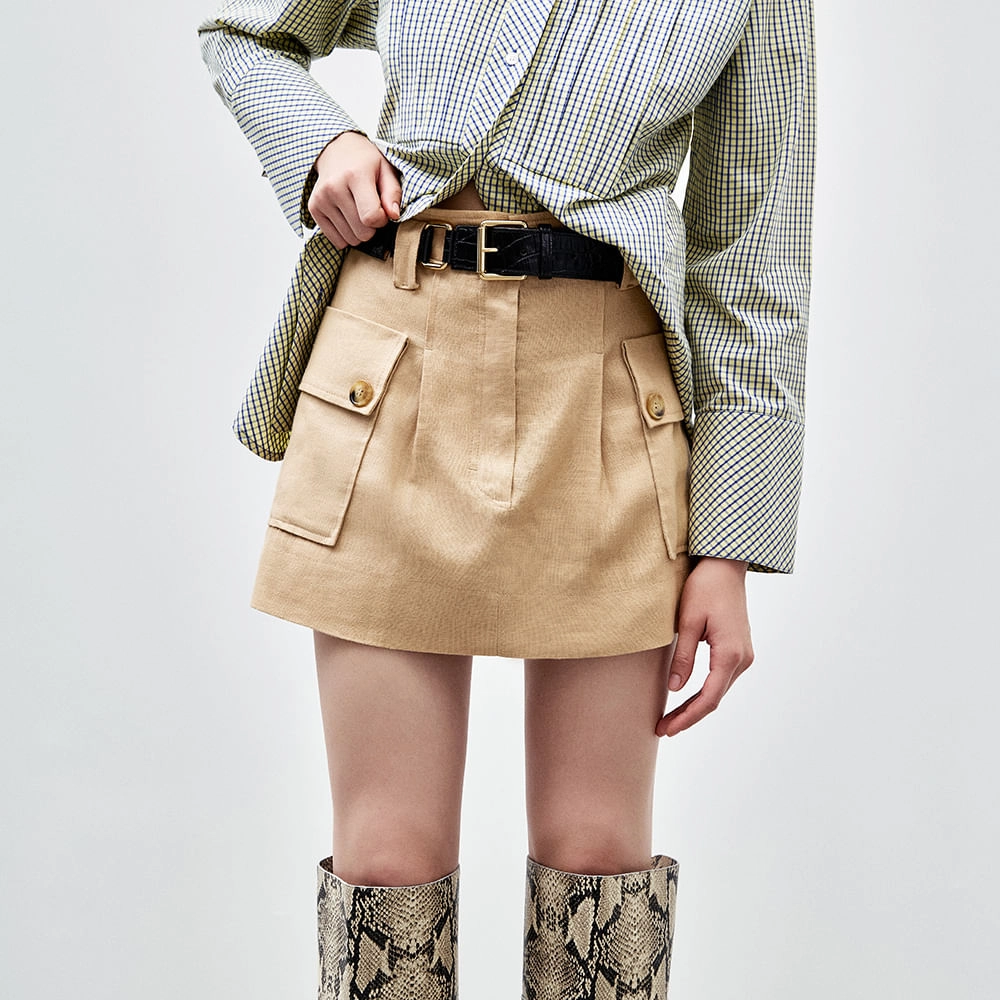 Saia Shorts Linho Heavy Maria