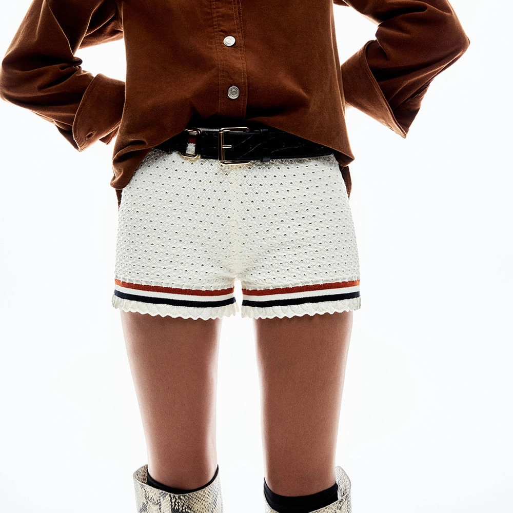 Shorts Tricot Rendado Meggie