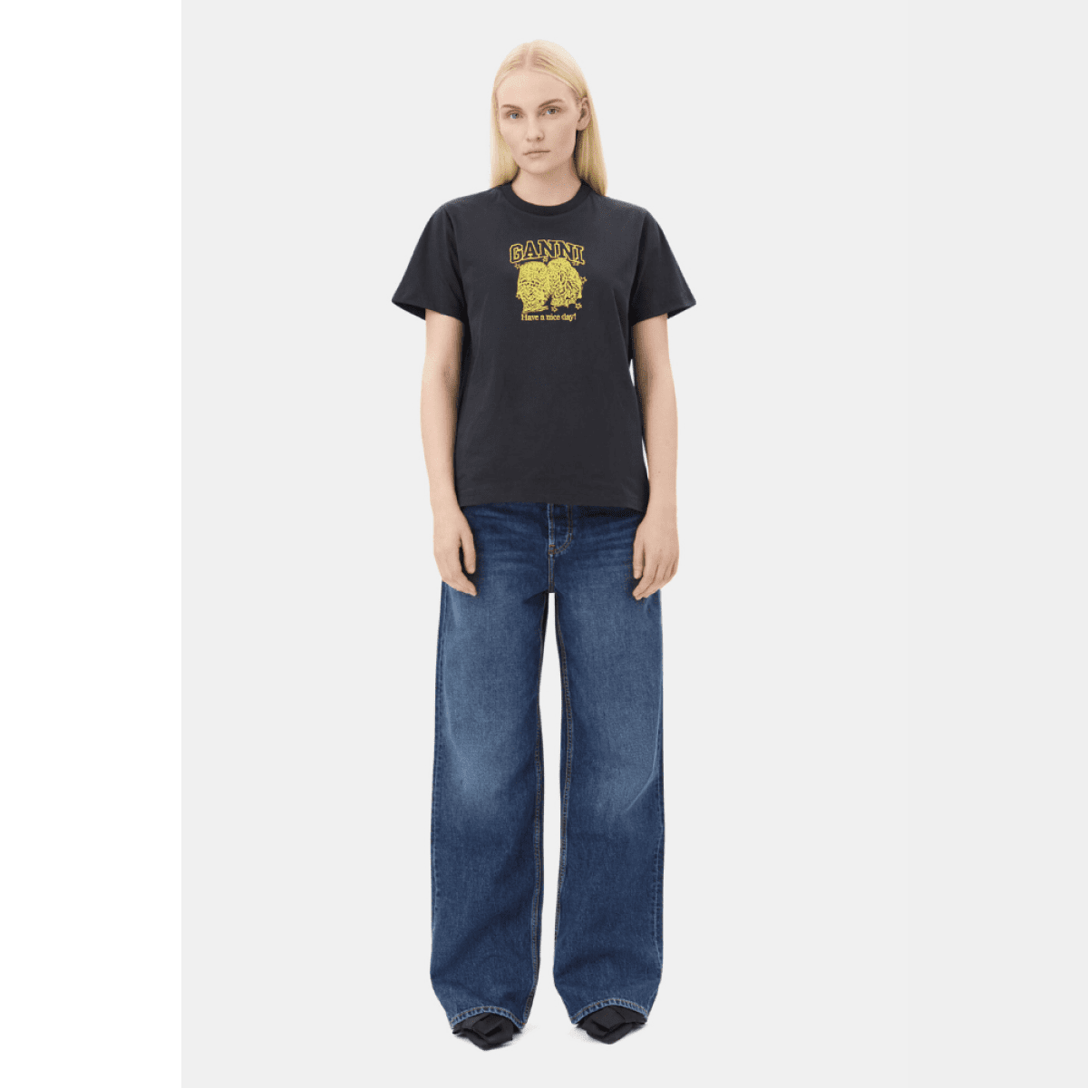 T-Shirt Corujas Ganni T-Shirt Corujas Ganni