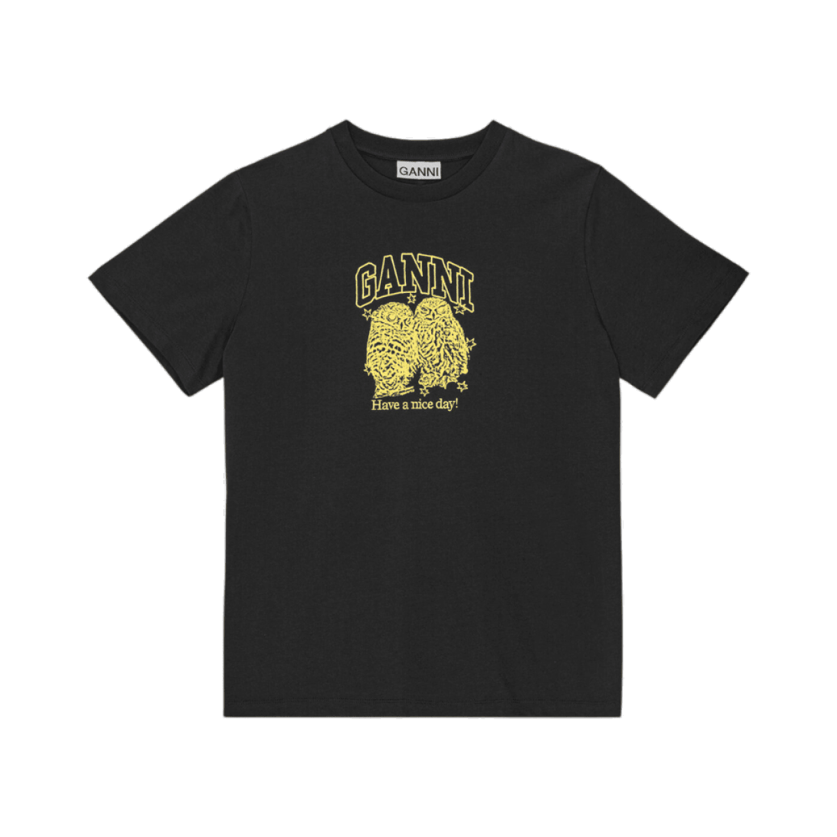 T-Shirt Corujas Ganni T-Shirt Corujas Ganni
