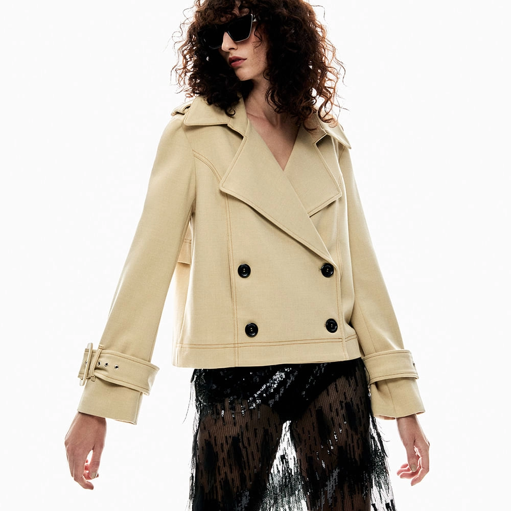 Trench Coat Alfaiataria Double Dione