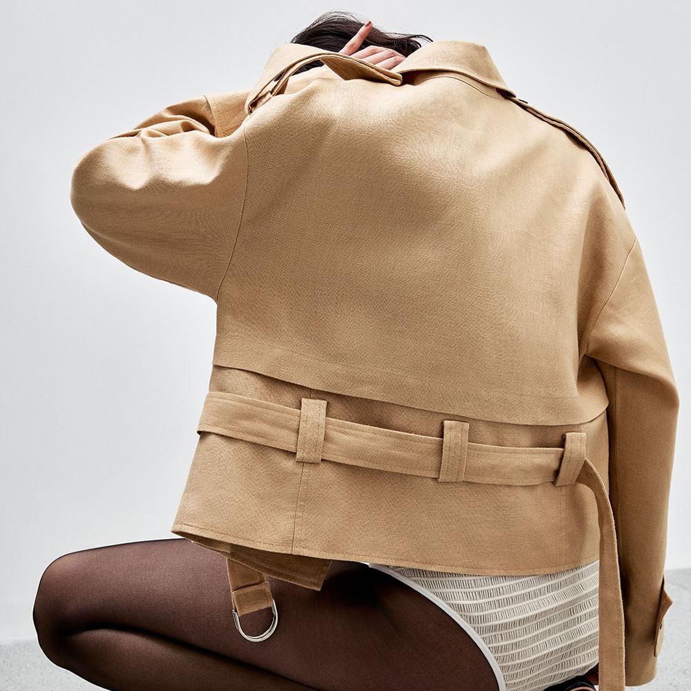 Trench Coat Linho Heavy Malasia