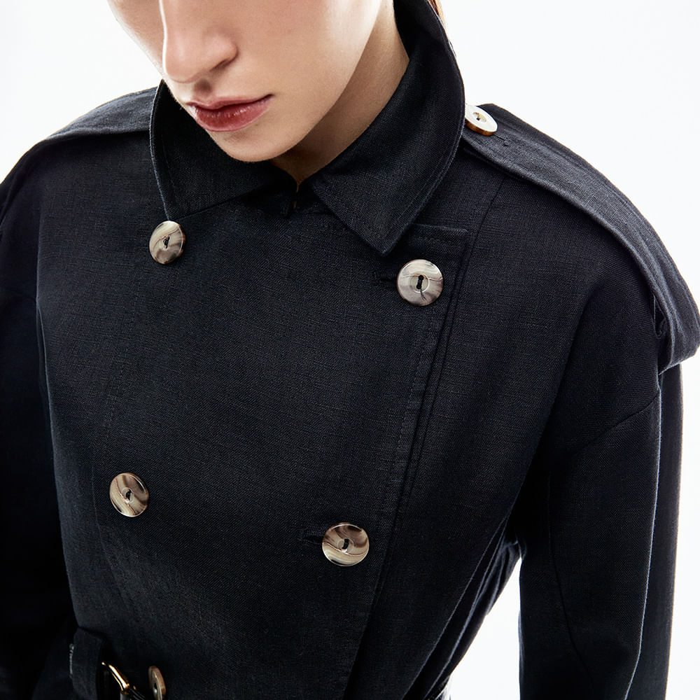 Trench Coat Linho Heavy Malasia