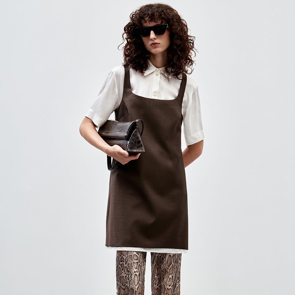 Vestido Alfaiataria Wood Lucia