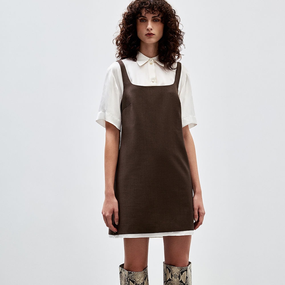 Vestido Alfaiataria Wood Lucia