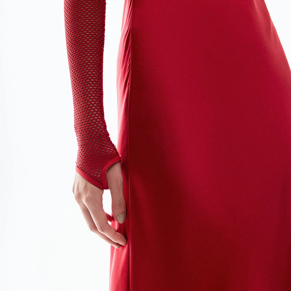 Vestido Cetim Heavy Isla