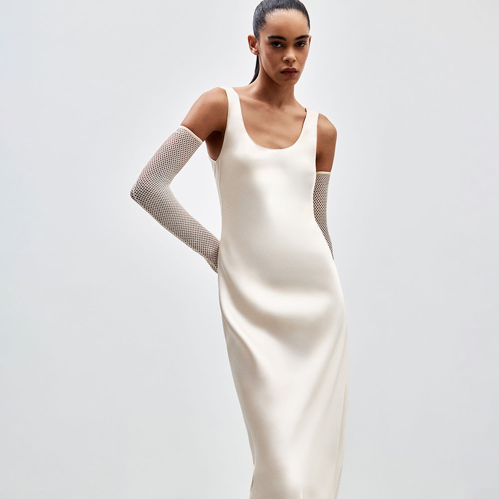 Vestido Cetim Heavy Isla