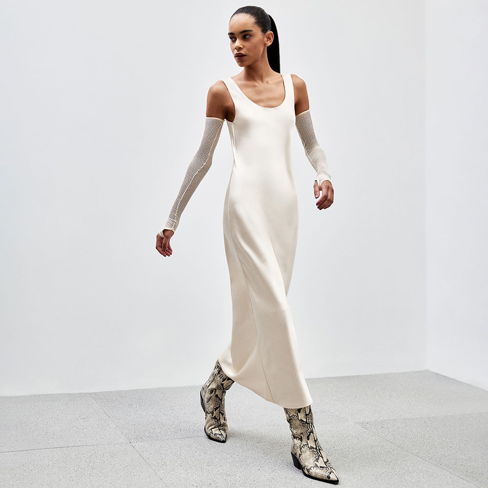 Vestido Cetim Heavy Isla