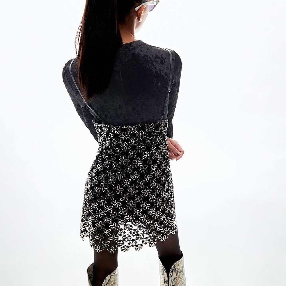 Vestido Couro Laser Ramona