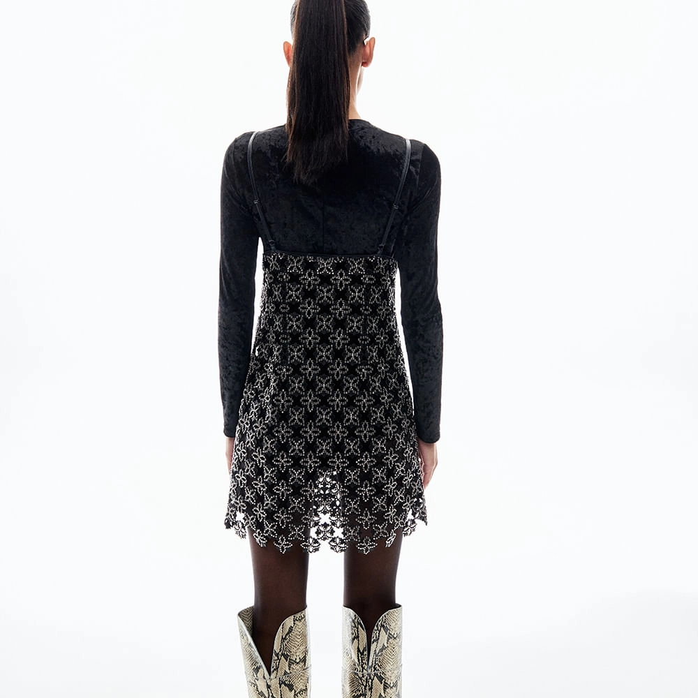 Vestido Couro Laser Ramona