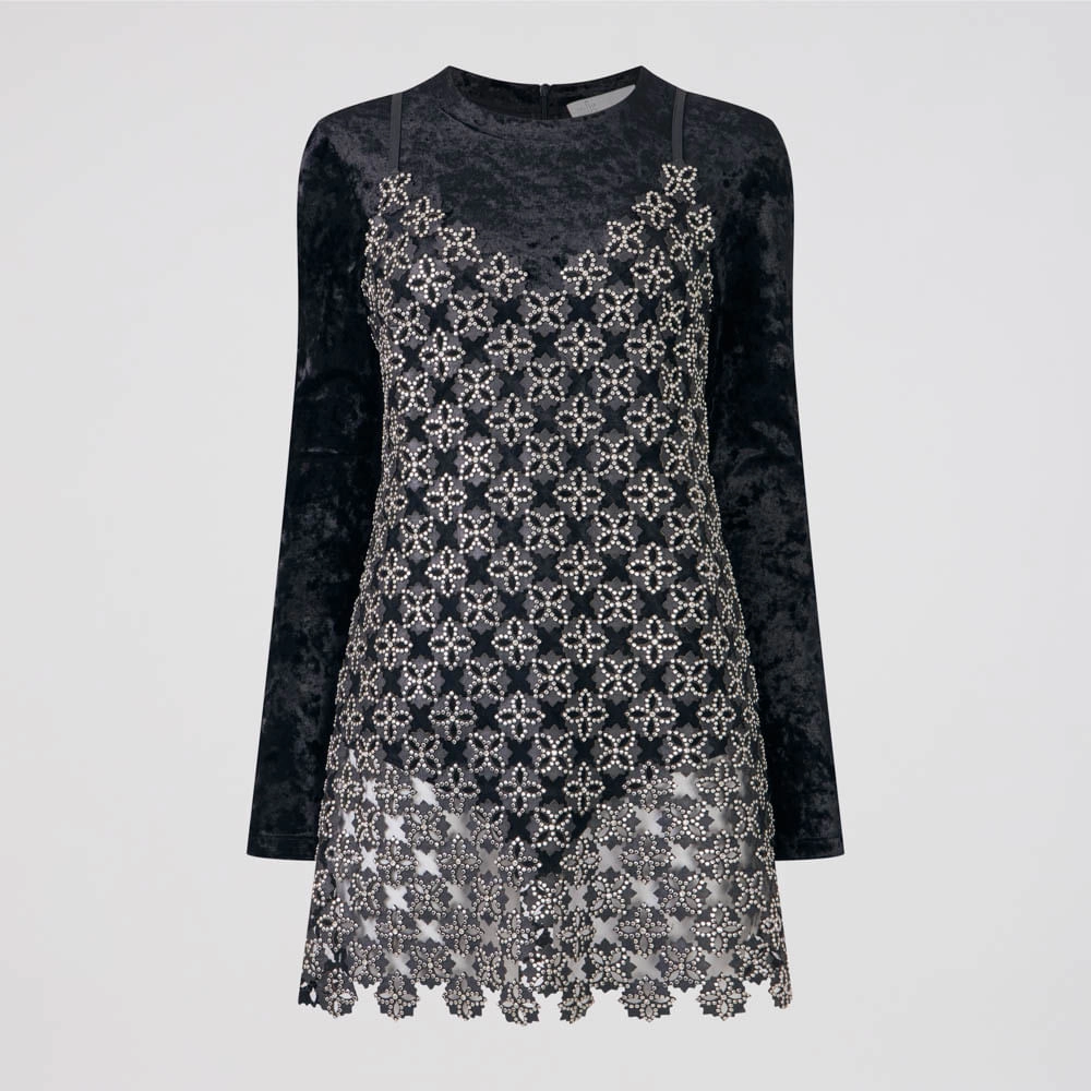 Vestido Couro Laser Ramona