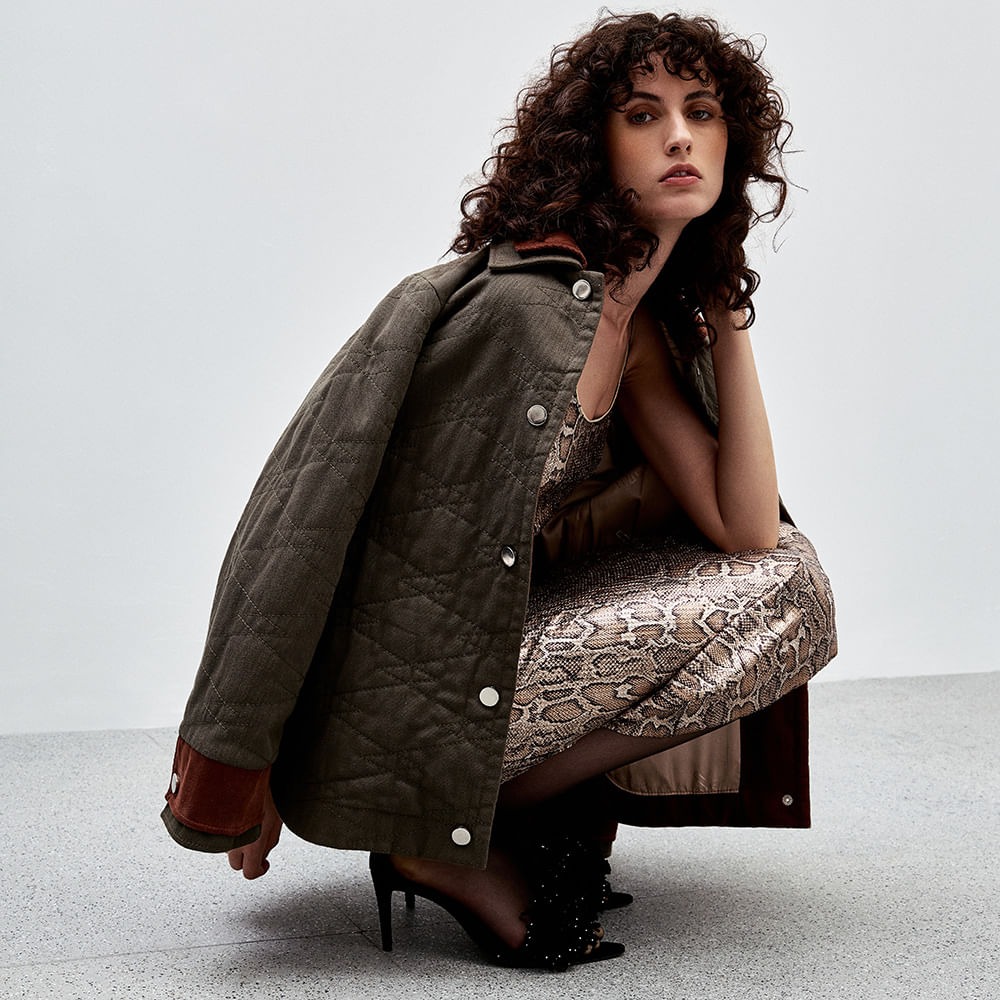 Vestido Laminado Snake Sandy