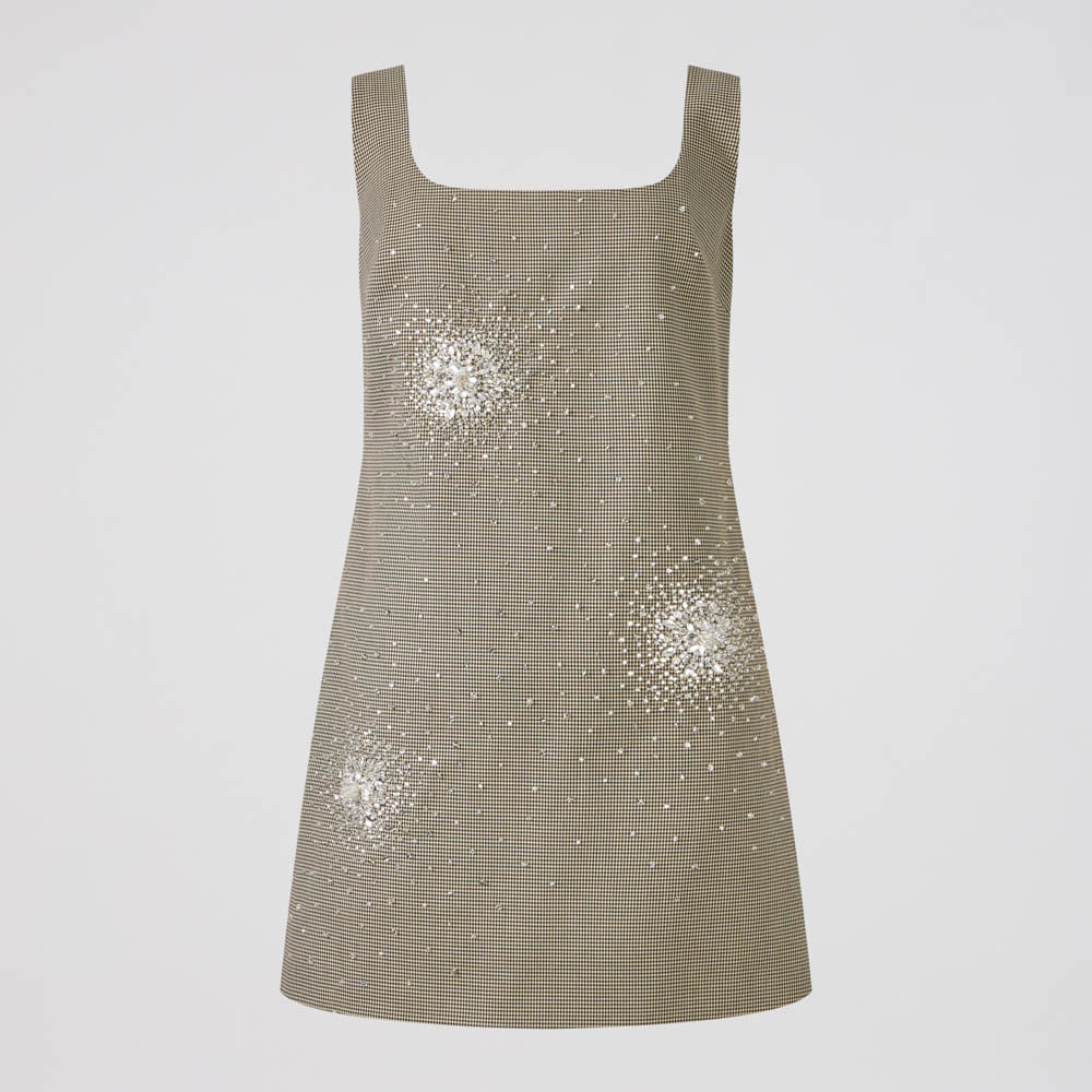 Vestido Pied Poule Kosmos Lana