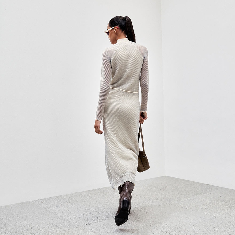 Vestido Tricot Diagonal Mel