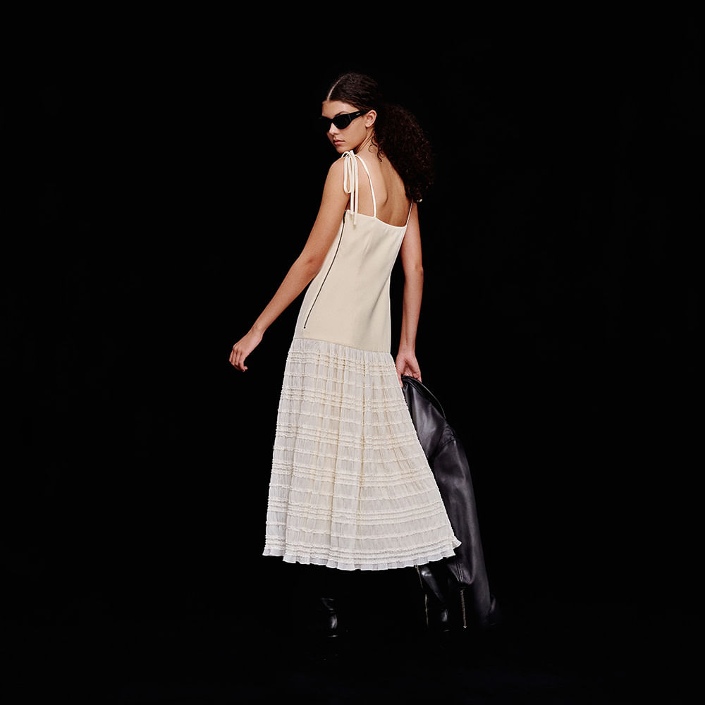 Vestido Tule Anarruga Ana