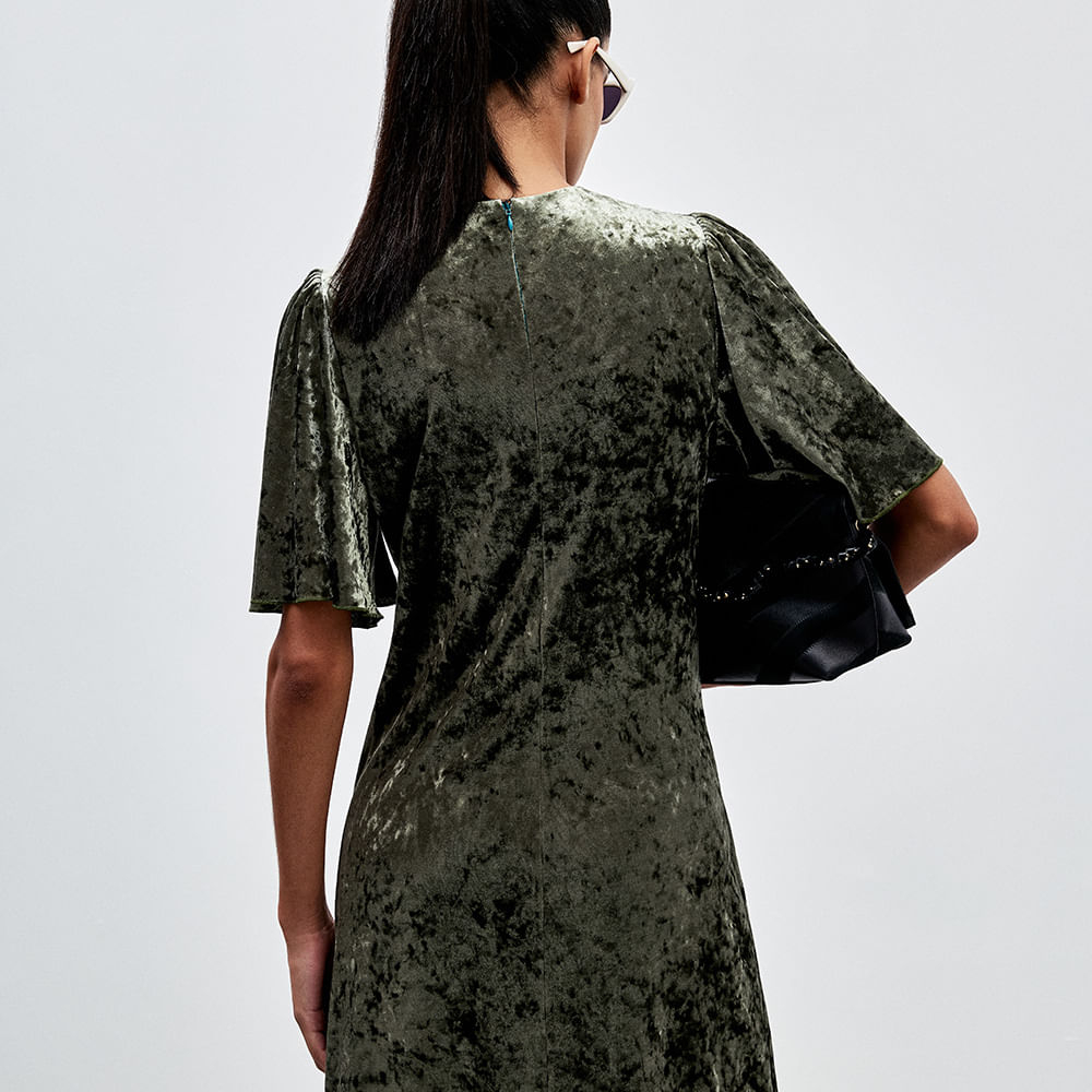 Vestido Veludo Stains Triz